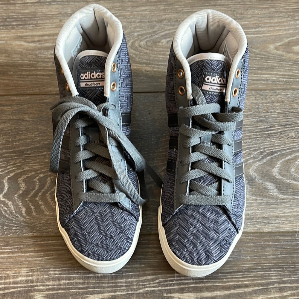 Adidas Cloud Foam Grey High Top Sneakers